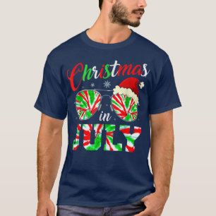 Camiseta Navidades En Julio Suma De Gafas De Sol De Tejido