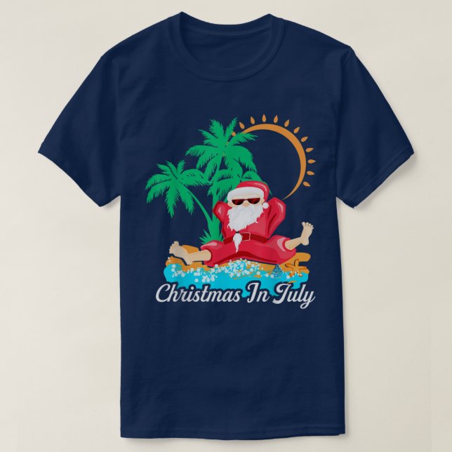 Camiseta Navidades En Julio Suministros De Fiesta De TDecor (Diseño del anverso)