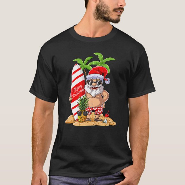 Camiseta Navidades En Julio Surf De Santa Hawái (Anverso)