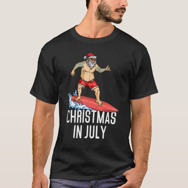 Camiseta Navidades En Julio Surf Surf De Surf De Verano En  (Anverso)