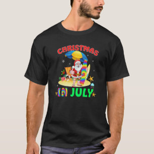 Camiseta Navidades En Julio Surfin De Surf De Verano De San