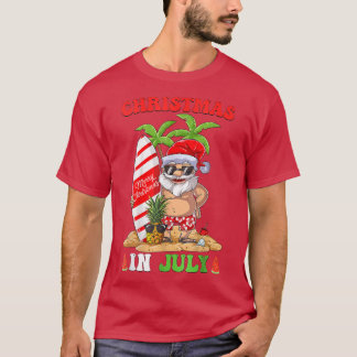 Camiseta Navidades En Julio Surfin De Surf De Verano De San