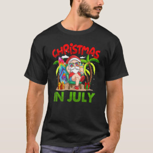 Camiseta Navidades En Julio Surfin De Surf De Verano De San