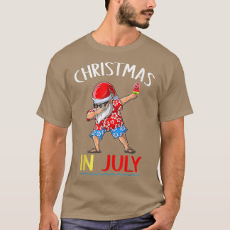 Camiseta Navidades En Julio Tee Funny Dabbing Santa Summer