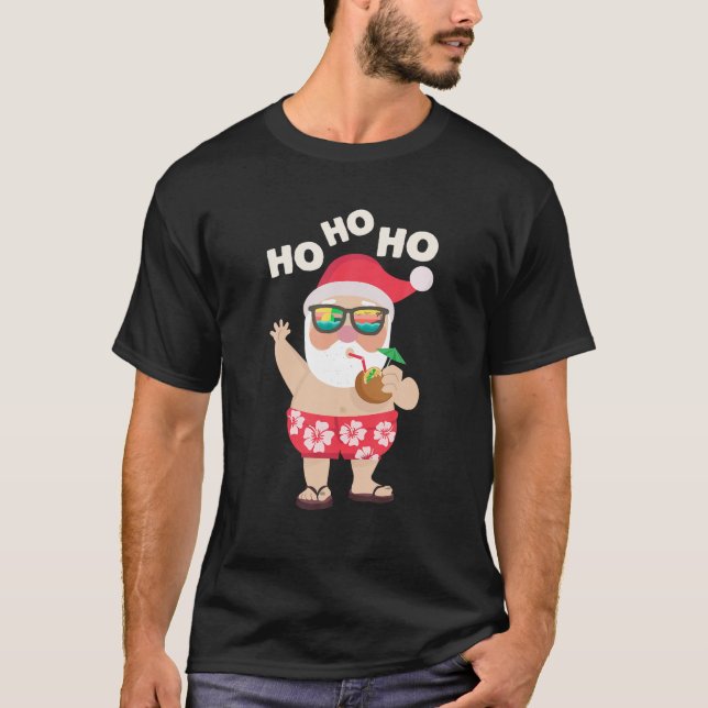 Camiseta Navidades En Julio Tee Funny Santa Summer Beach Va (Anverso)