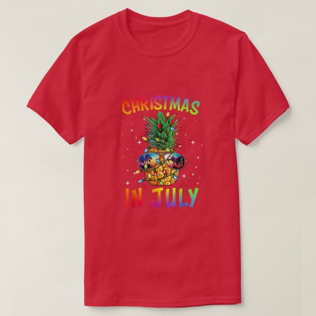 Camiseta Navidades En Julio Vaca De Verano De Pineapple (Diseño del anverso)