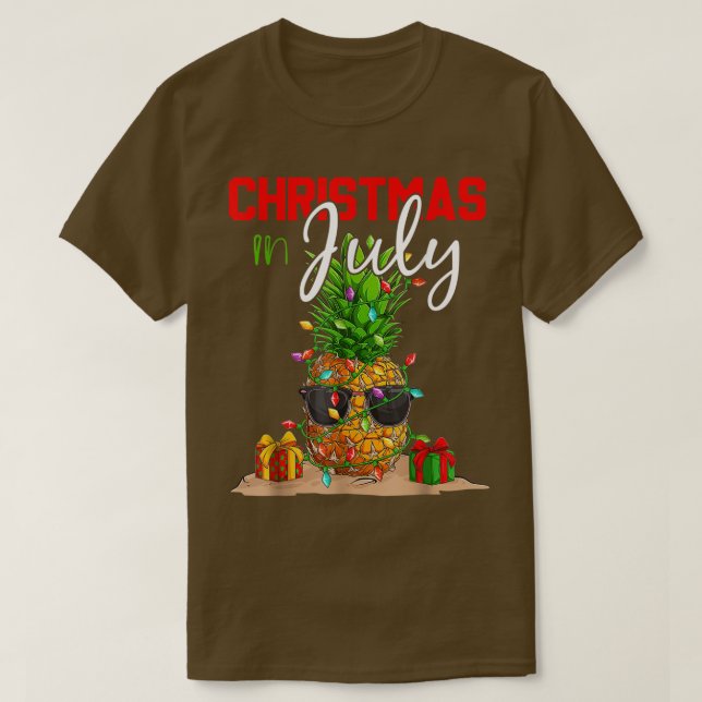 Camiseta Navidades En Julio Vaca De Verano De Pineapple (Diseño del anverso)