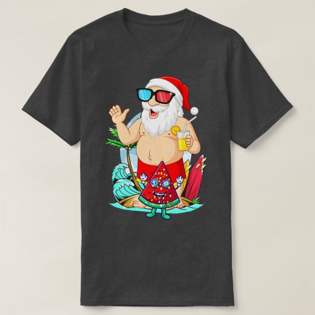 Camiseta Navidades En Julio Vacaciones De Playa De Verano E (Diseño del anverso)