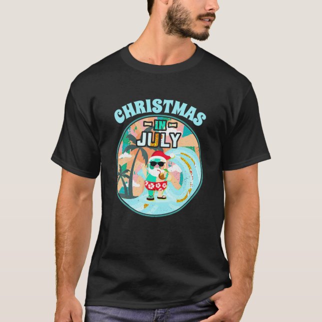 Camiseta Navidades en julio vacaciones de verano en Shirt B (Anverso)