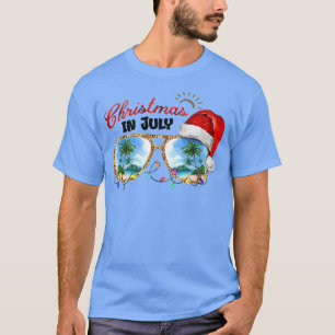 Camiseta Navidades en julio Vacaciones Veraniegas gafas de
