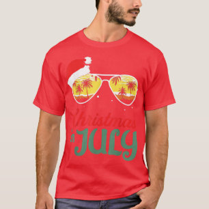 Camiseta Navidades en julio Vacaciones Veraniegas gafas de 