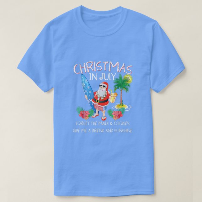 Camiseta Navidades En Julio Vacante Fiesta De La Piscina Sa (Diseño del anverso)