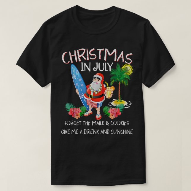 Camiseta Navidades En Julio Vacante Fiesta De La Piscina Sa (Diseño del anverso)