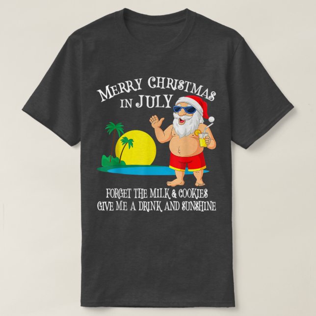 Camiseta Navidades En Julio Vacante Fiesta De La Piscina Sa (Diseño del anverso)