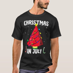 Camiseta Navidades En Julio Verano De La sandía De Los Árbo