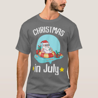 Camiseta Navidades en Julio Verano Santa Claus Beach Hawaii