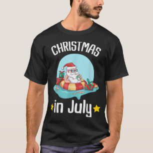 Camiseta Navidades en Julio Verano Santa Claus Beach Hawaii