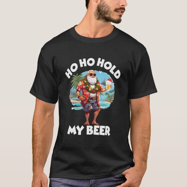 Camiseta Navidades En Julio Verano Santa Sungafas Ho Ho Ho (Anverso)