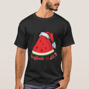 Camiseta Navidades En Julio Watermelon Christmas Tree Summe