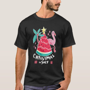 Camiseta Navidades En Julio Watermelon Christmas Tree Summe