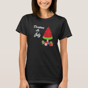 Camiseta Navidades En Julio Watermelon Christmas Tree Summe