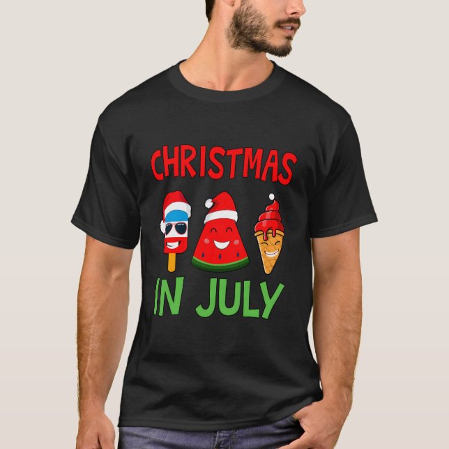 Camiseta Navidades En Julio Watermelon Ice Pops Navidad Ver (Anverso)
