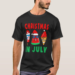 Camiseta Navidades En Julio Watermelon Ice Pops Xmas Santa