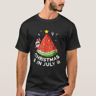 Camiseta Navidades En Julio Watermelon Santa Summer Tree