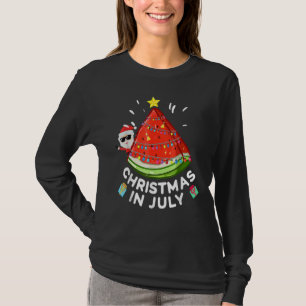 Camiseta Navidades En Julio Watermelon Santa Summer Tree 1