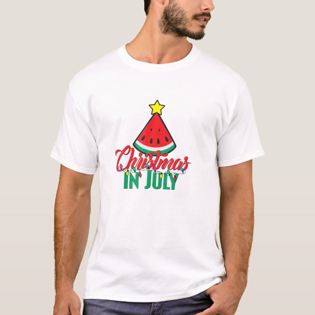 Camiseta Navidades En Julio Watermelon Summer Design Melon  (Anverso)