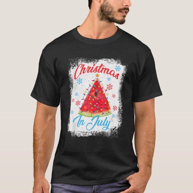 Camiseta Navidades En Julio Watermelon Xmas Árbol Que Coinc (Anverso)