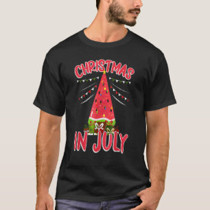 Camiseta Navidades En Julio Watermelon Xmas Árboles Hombres