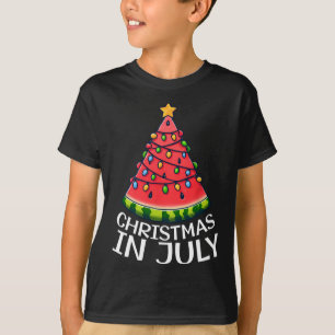Camiseta Navidades En Julio Watermelon Xmas Árboles Hombres