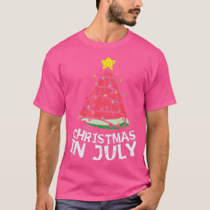 Camiseta Navidades En Julio Watermelon Xmas Árboles Hombres