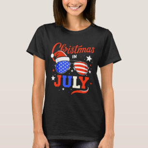 Camiseta Navidades En Julio Y Patriótico El 4 De Julio Inde