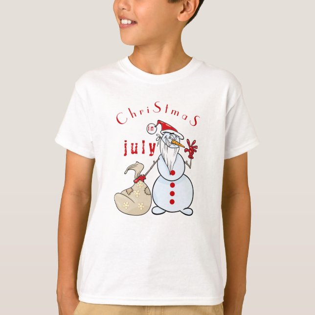 Camiseta Navidades en la bolsa de julio de Frosty (Anverso)