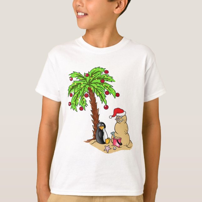 Camiseta Navidades en la playa (Anverso)