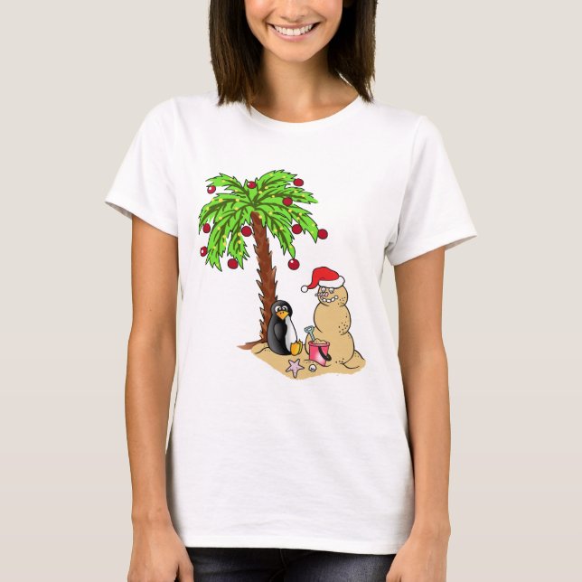 Camiseta Navidades en la playa (Anverso)