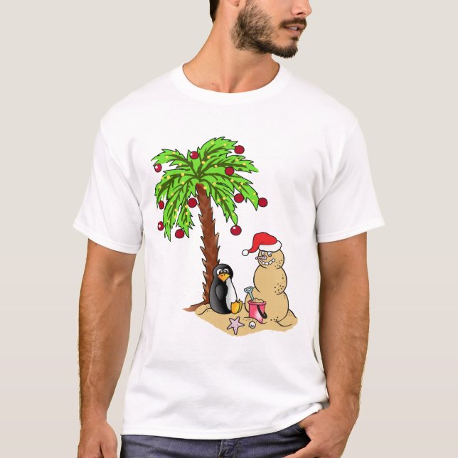 Camiseta Navidades en la playa (Anverso)