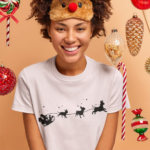 Camiseta Navidades En La Sombra De Santa Y Chihuahua