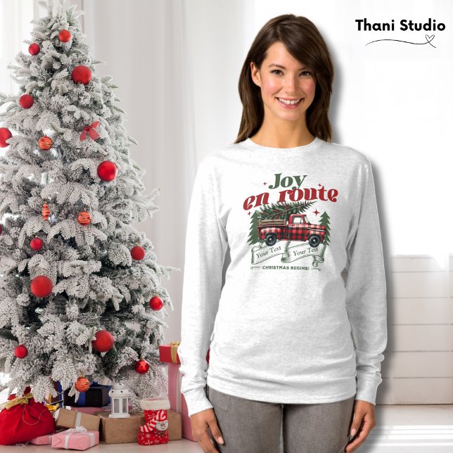 Camiseta Navidades en ruta comienzan camionetas y X-Mas Tre (Subido por el creador)