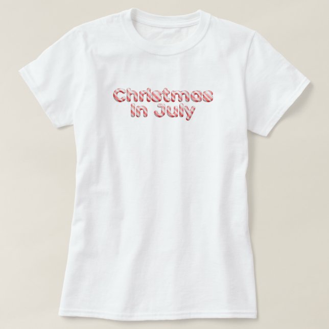 Camiseta Navidades en tipografía de cane en julio (Diseño del anverso)