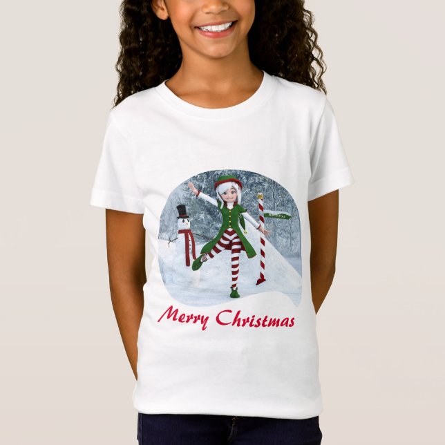 Camiseta Navidades en un bosque de invierno (Anverso)