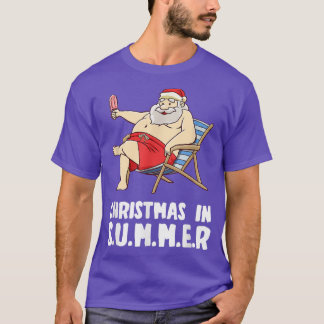 Camiseta Navidades En Verano De Santa Ice Cream En Julio