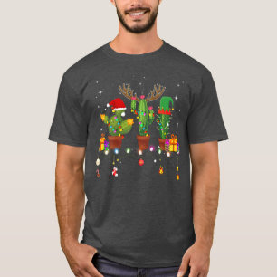 Camiseta Navidades Encenden Cactus Lover Divertidas Xmas Pa
