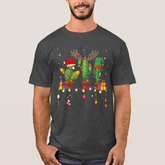 Camiseta Navidades Encenden Cactus Lover Divertidas Xmas Pa