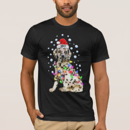 Camiseta Navidades encienden cachorro de perro dálmata