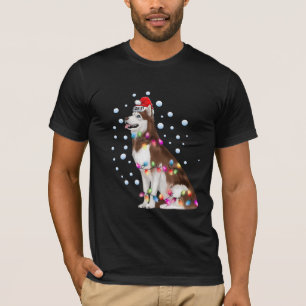 Camiseta Navidades encienden cachorro de perro husky siberi