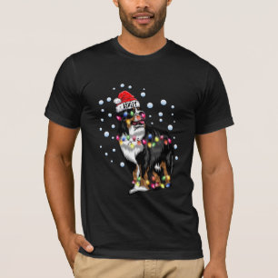 Camiseta Navidades Encienden La Pupp De Perro St. Bernard