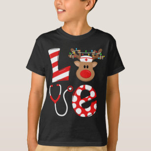 Camiseta Navidades Enfermera Amor NICU RN ER Santa Recta Nu